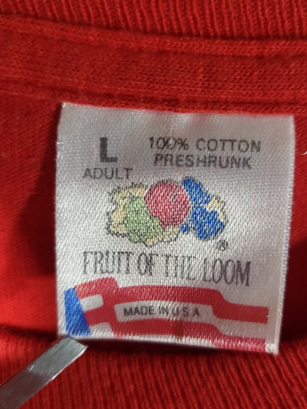 Fruit of the Loom Vintage 90's Woman's Garfield Razorback Shirt Size Large Red - Picture 8 of 9